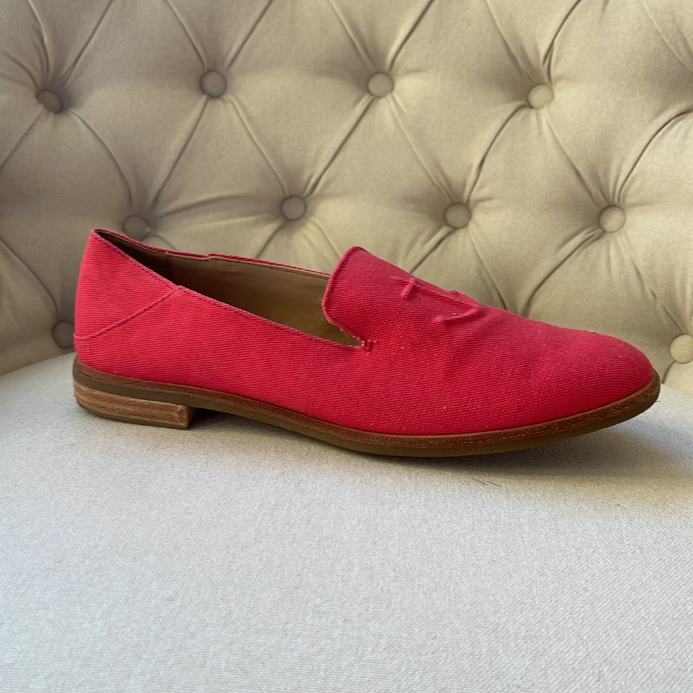 Nautical Sperry Red Canvas Loafer Flats - image 2